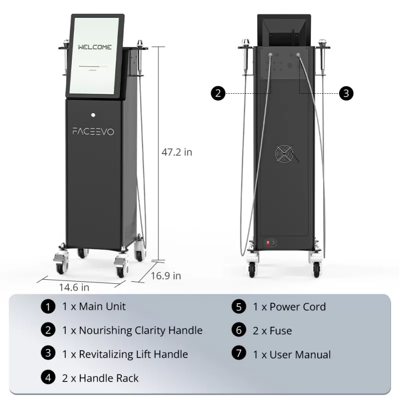 FaceEvo LDM Ultrasound Facial Machine With 3&10 MHz For Pro Skin Rejuvenation