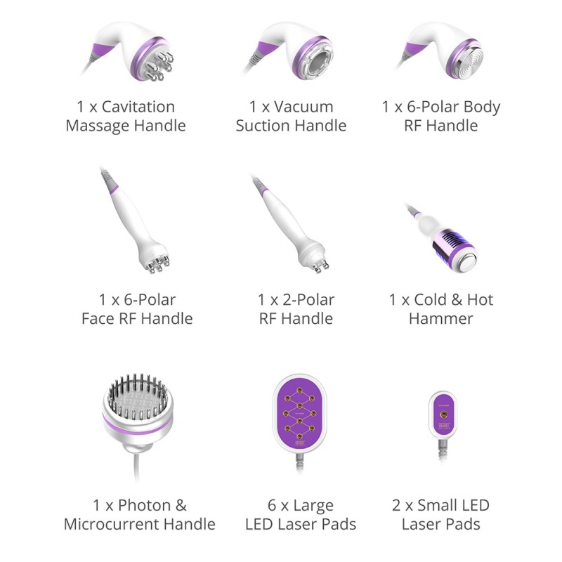 9 In 1 Cavitation 40K Lipo Laser Body Contouring Machine