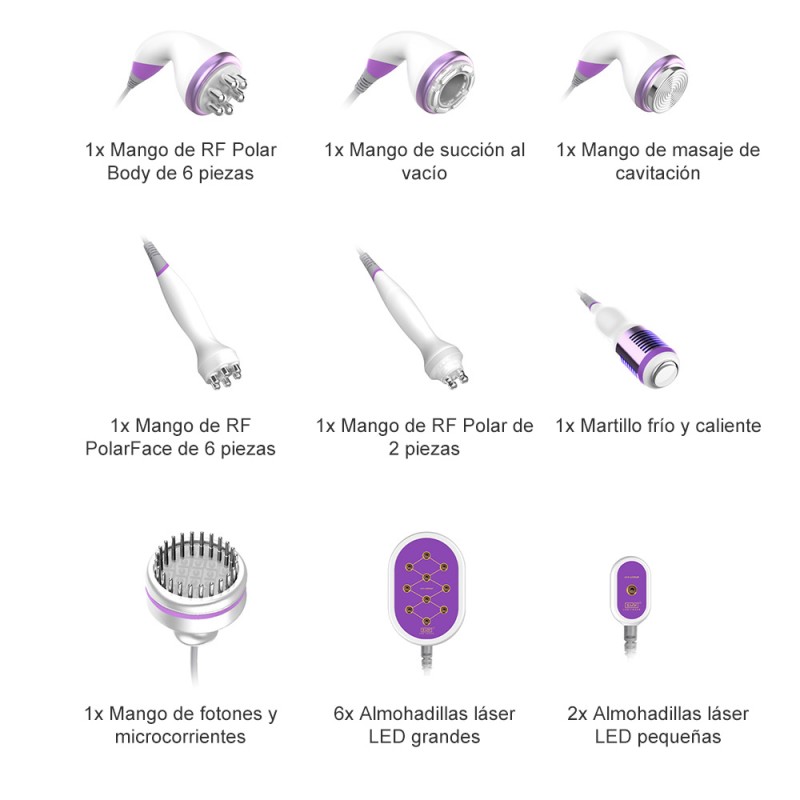 Máquina 9 en 1 de Cavitación 40K con Lipo Láser para Moldeo Corporal