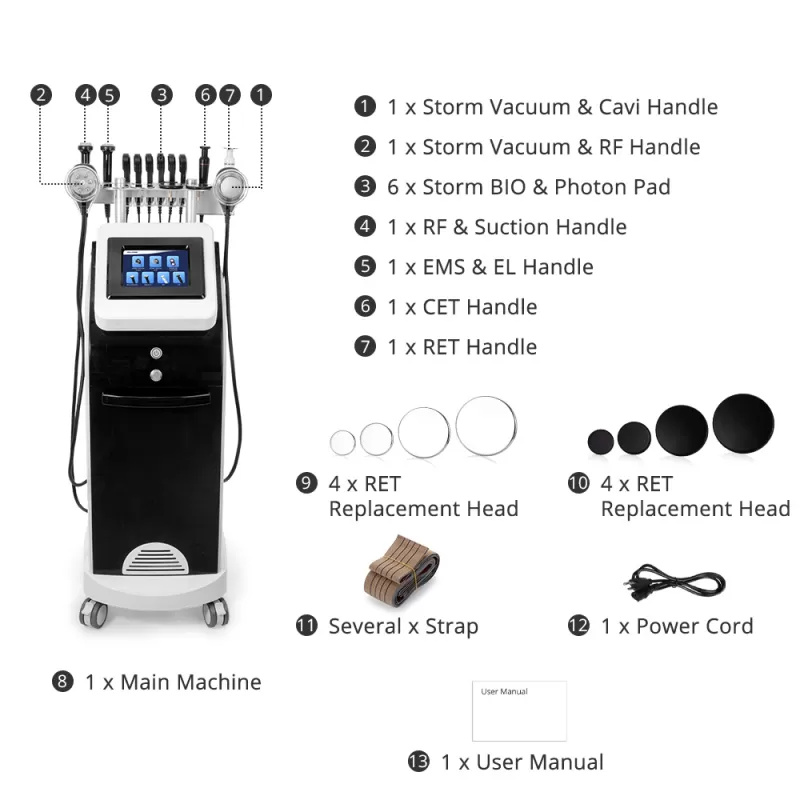 Professional Cavitation Vacuum Monopoly RF Laser Lipo Body Contouring Machine