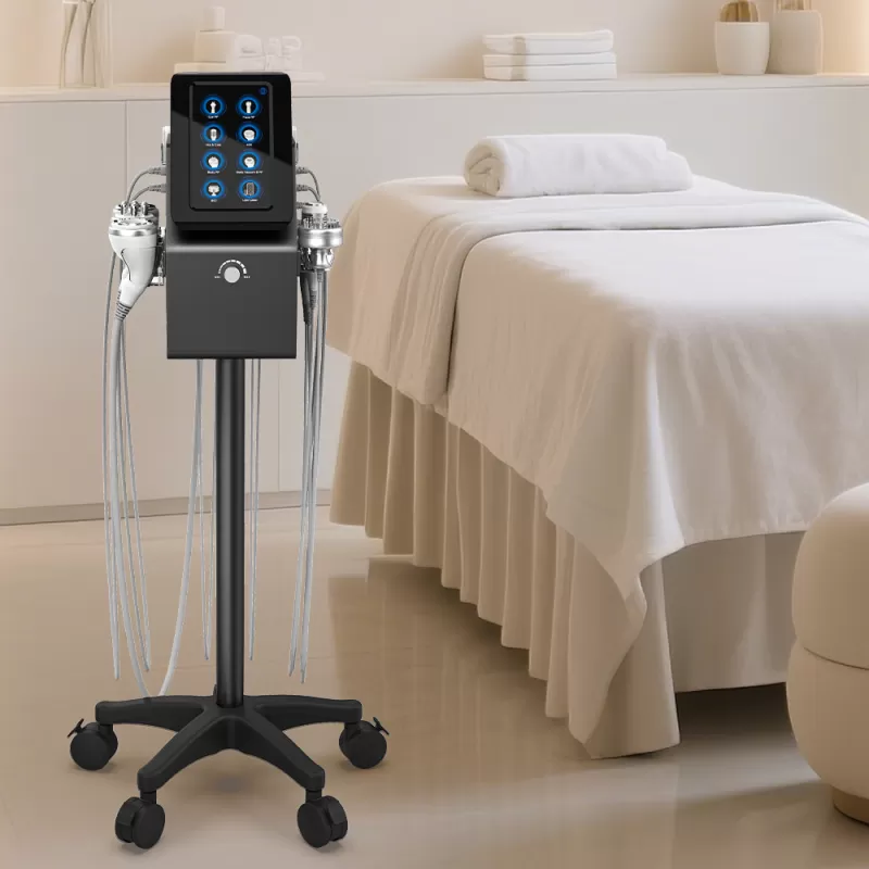 Standing Metal 9 in 1 Ultrasound Cavitation RF Machine