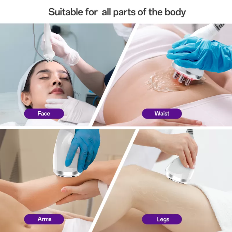 Standing Metal 9 in 1 Ultrasound Cavitation RF Machine