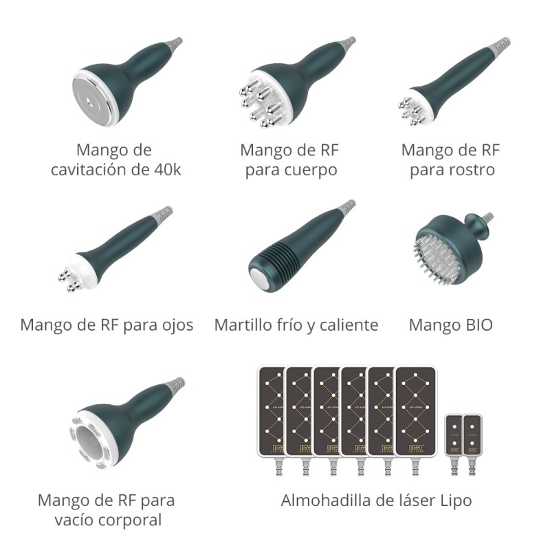 Máquina de cavitación por ultrasonido de metal de pie 9 en 1