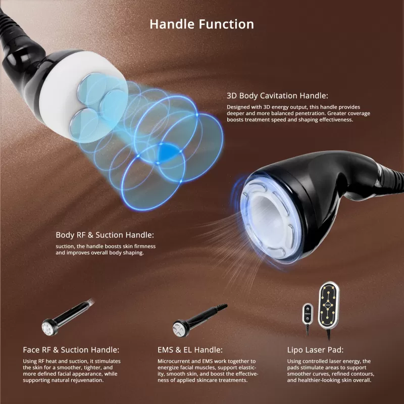 Portable 3D S Shape Cavitation RF 160mW Lipo Laser Body Sculpting Machine