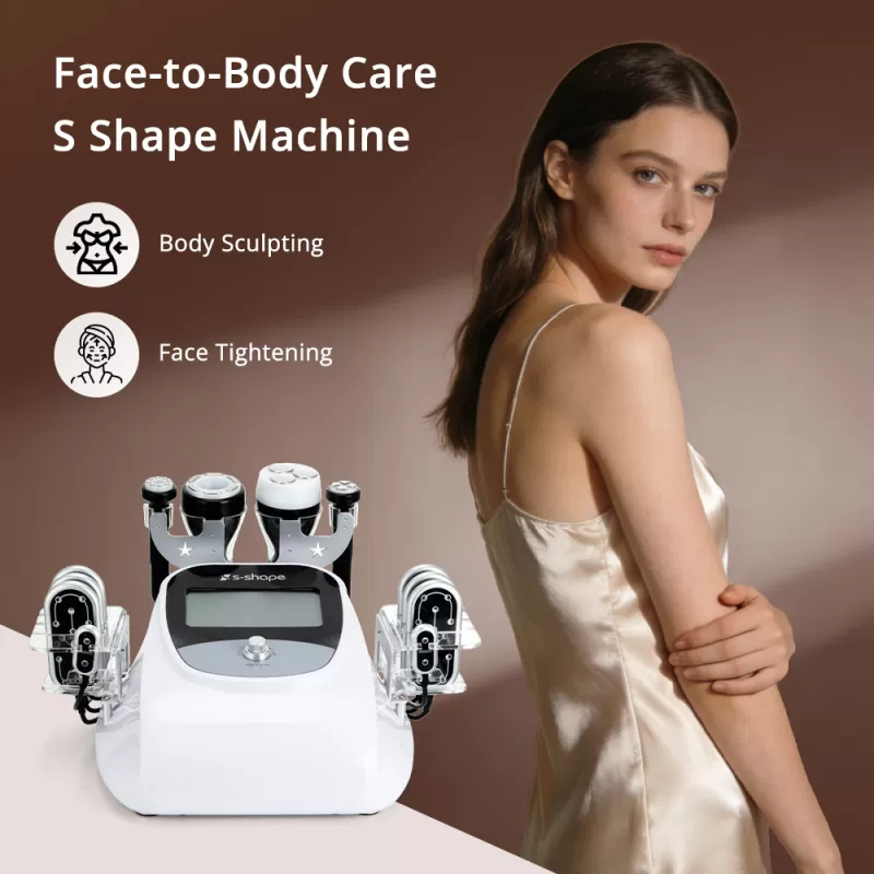 Portable 3D S Shape Cavitation RF 160mW Lipo Laser Body Sculpting Machine
