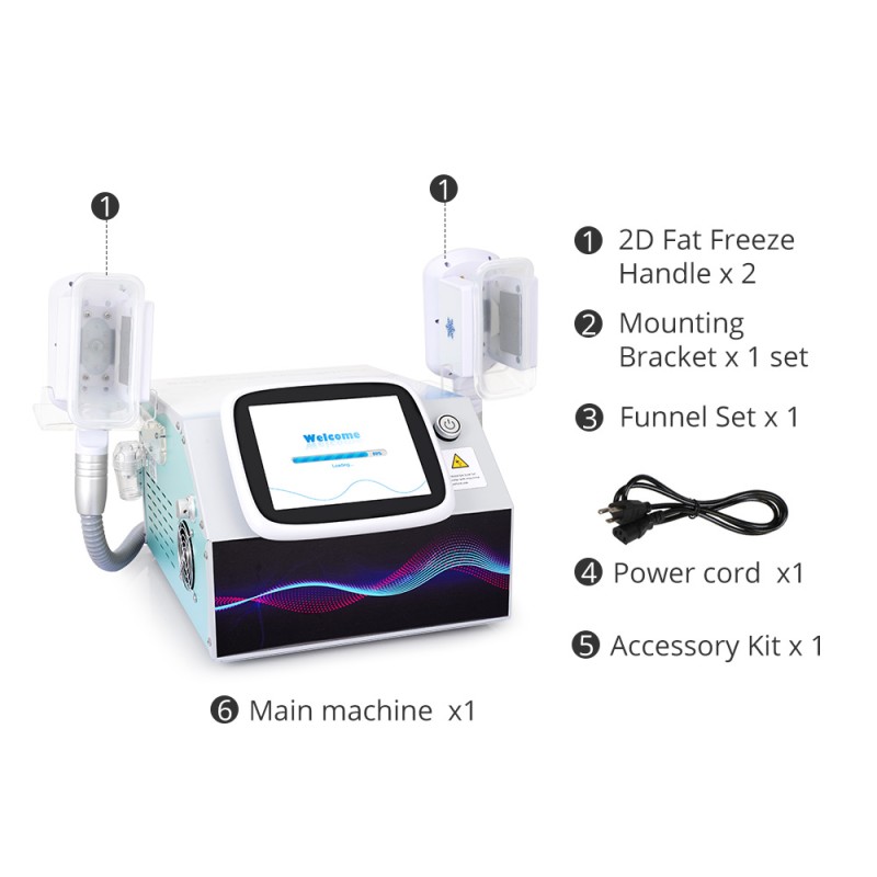 2 Handles Cooling Vacuum Fat & Cellulite Removal Machine