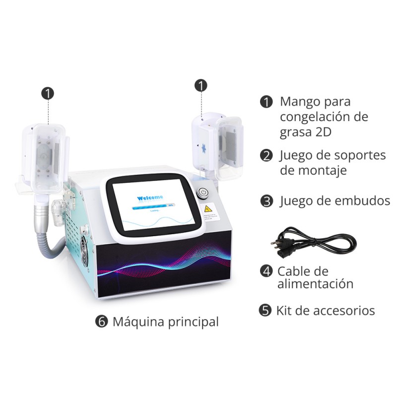 Nueva Máquina de Vacío con 2 Manijas de Enfriamiento para Eliminación de Grasa y Celulitis