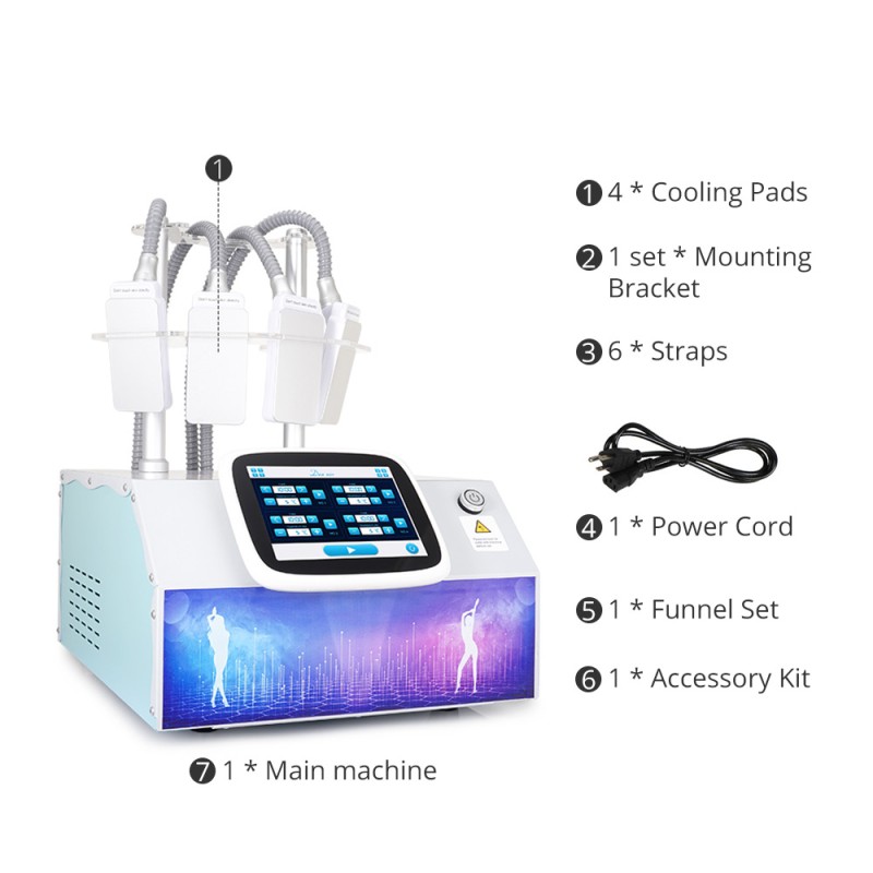 Advanced 4 Pads Fat Freezing Body Slimming Machine Spa Use