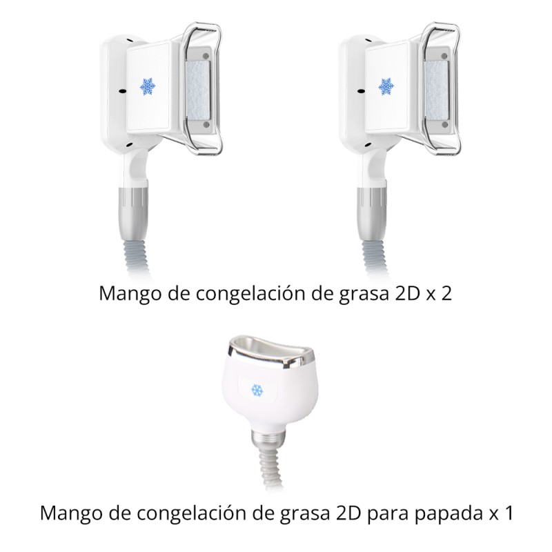 Máquina portátil para eliminar celulitis y congelación de grasa con 3 asas