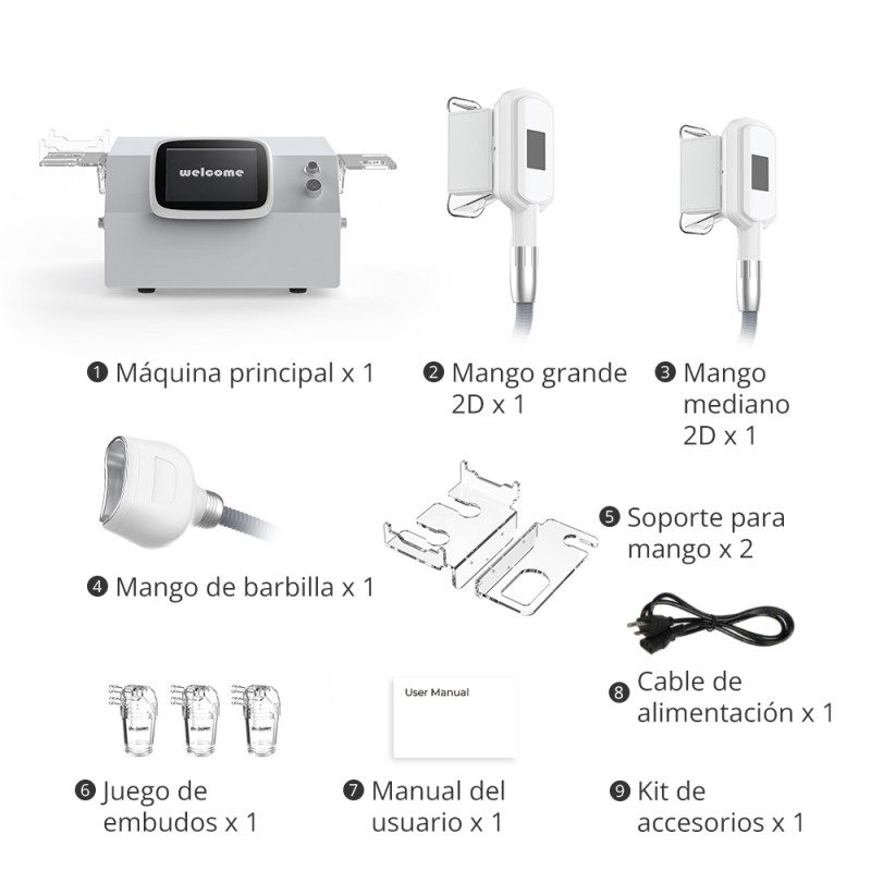 Máquina portátil para eliminar celulitis y congelación de grasa con 3 asas