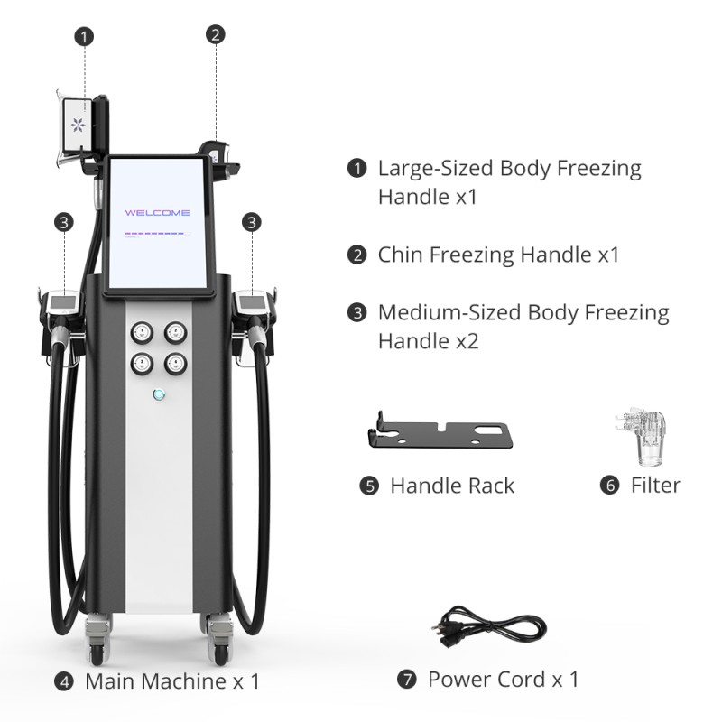 Professional 4 in 1 Coolsculpting Body Double Chin Contouring Machine