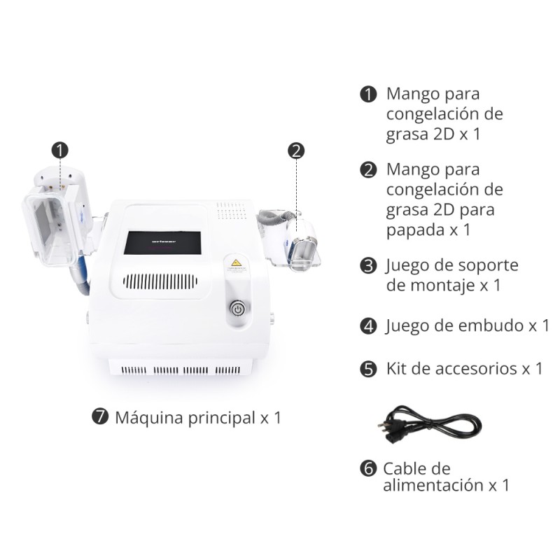 Máquina de congelación de grasa con enfriamiento no invasivo para reducción de celulitis, uso en spa