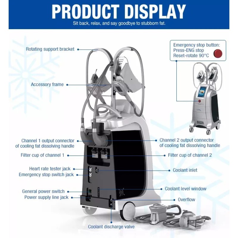 Professional 4 Handles Cryo Fat Freezing Machine