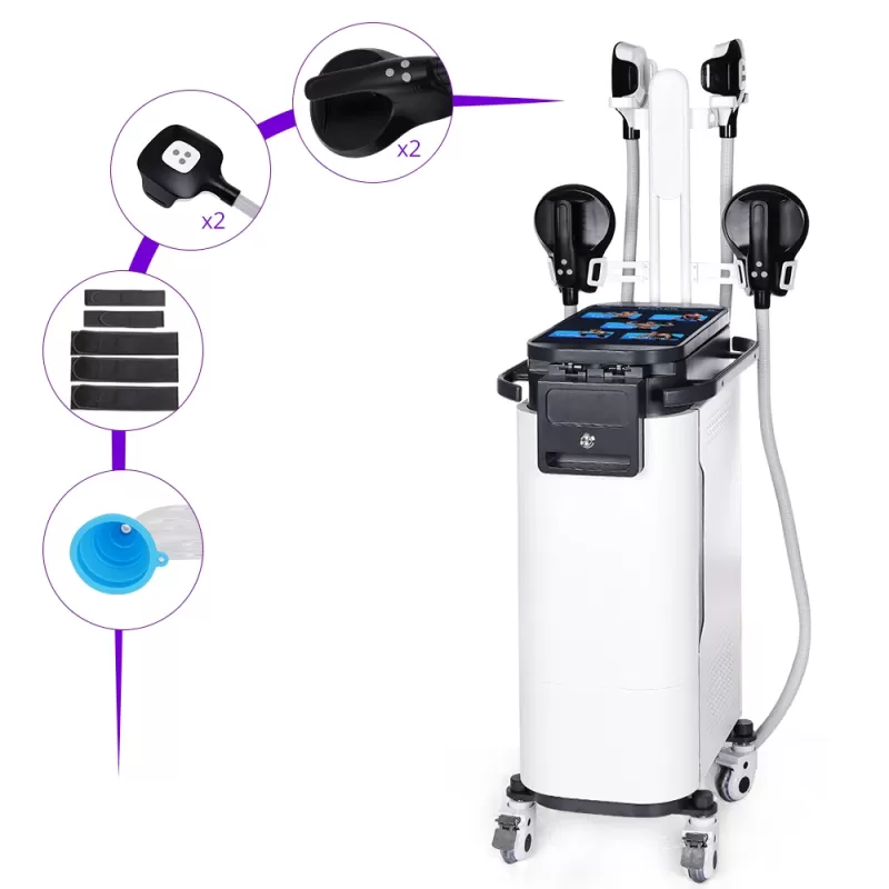 4 Handles Cooling System Ems Sculpt Muscle Building Machine
