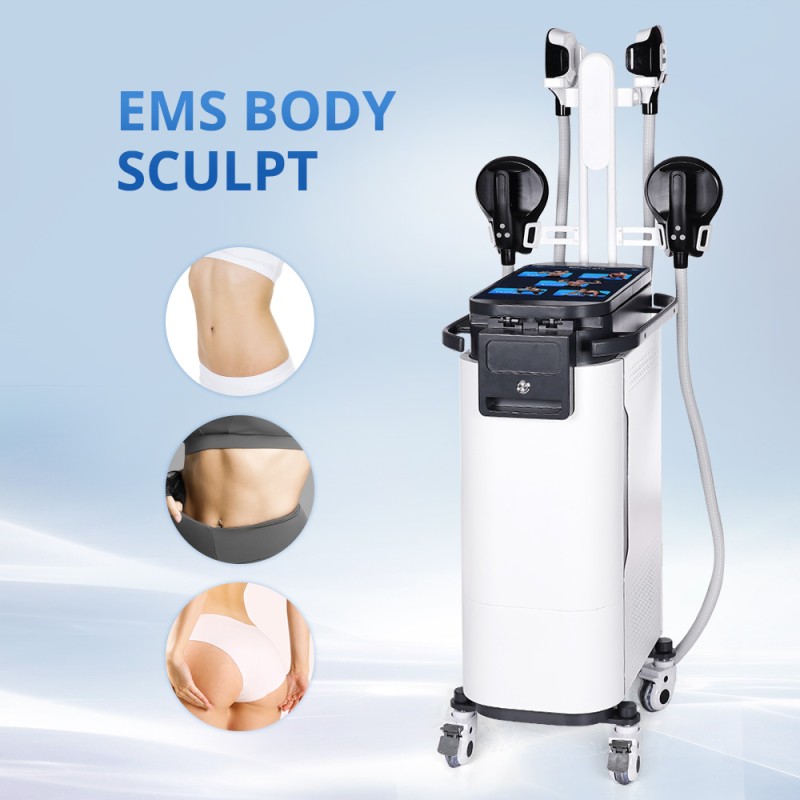 4 Handles Cooling System Ems Sculpt Muscle Building Machine