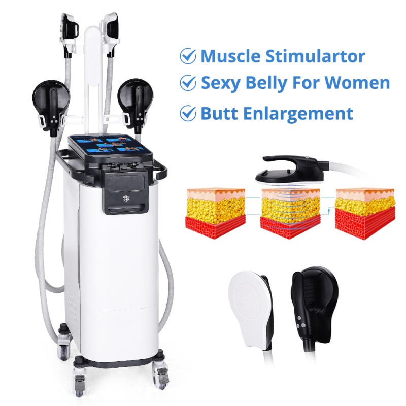 4 Handles Cooling System Ems Sculpt Muscle Building Machine