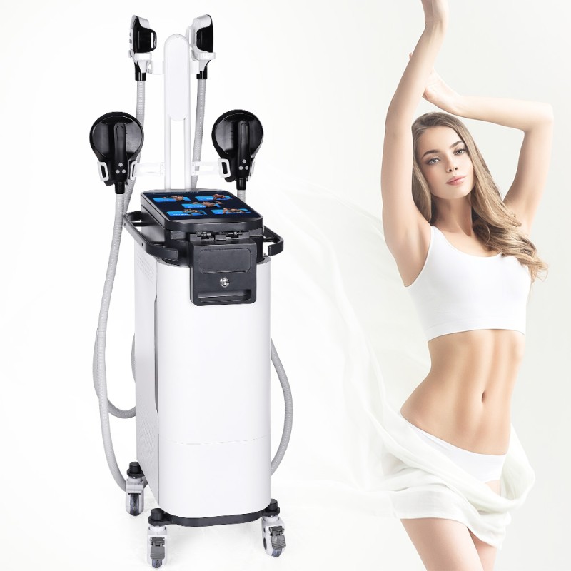 4 Handles Cooling System Ems Sculpt Muscle Building Machine