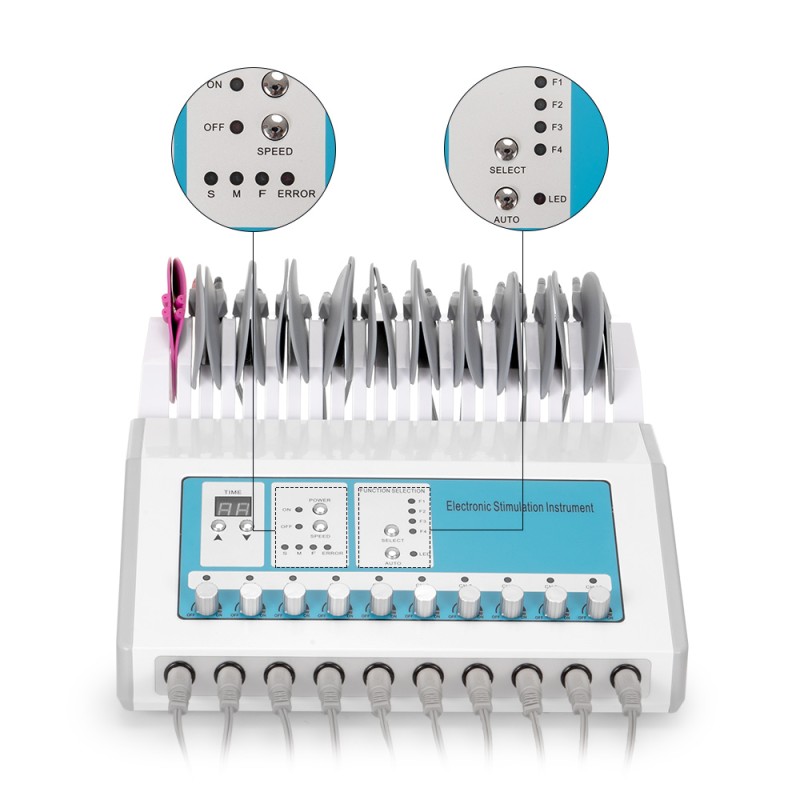 2-in-1 EMS Bio Microcurrent Slimming & Therapy Machine with Pulse Pads