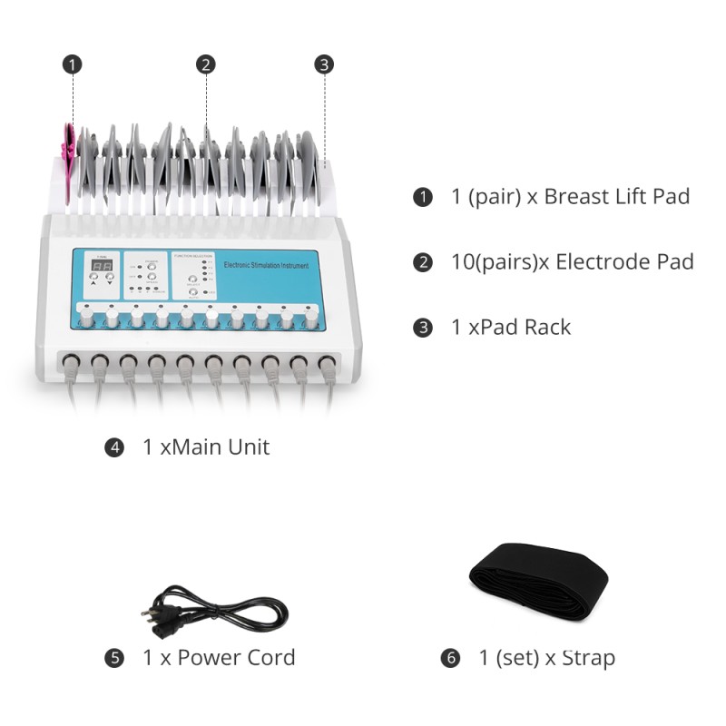 2-in-1 EMS Bio Microcurrent Slimming & Therapy Machine with Pulse Pads