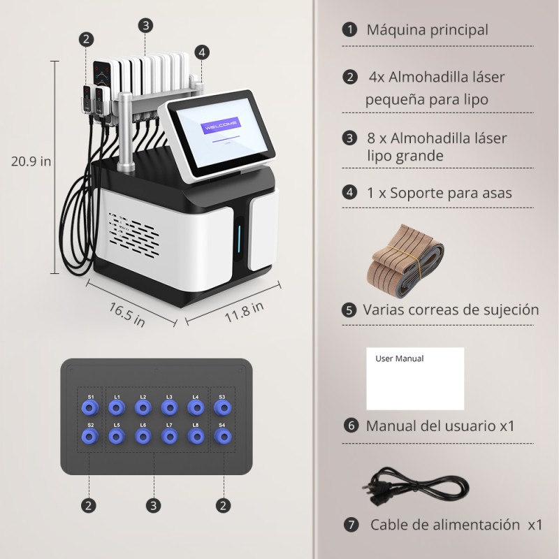 160MW 6D Laser Lipo 12 Pads Body Contouring Machine