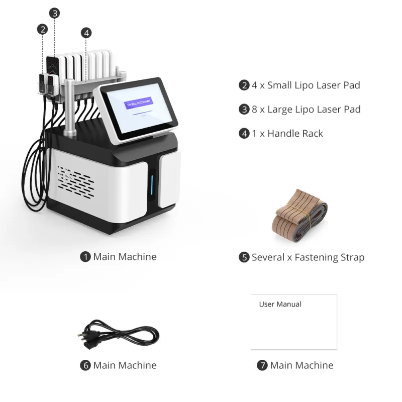 160MW 6D Laser Lipo 12 Pads Body Contouring Machine