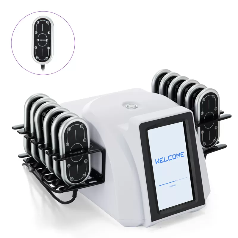 Upgraded Black 160mW 12-Pad Laser Lipo Body Contouring System For Pro Use