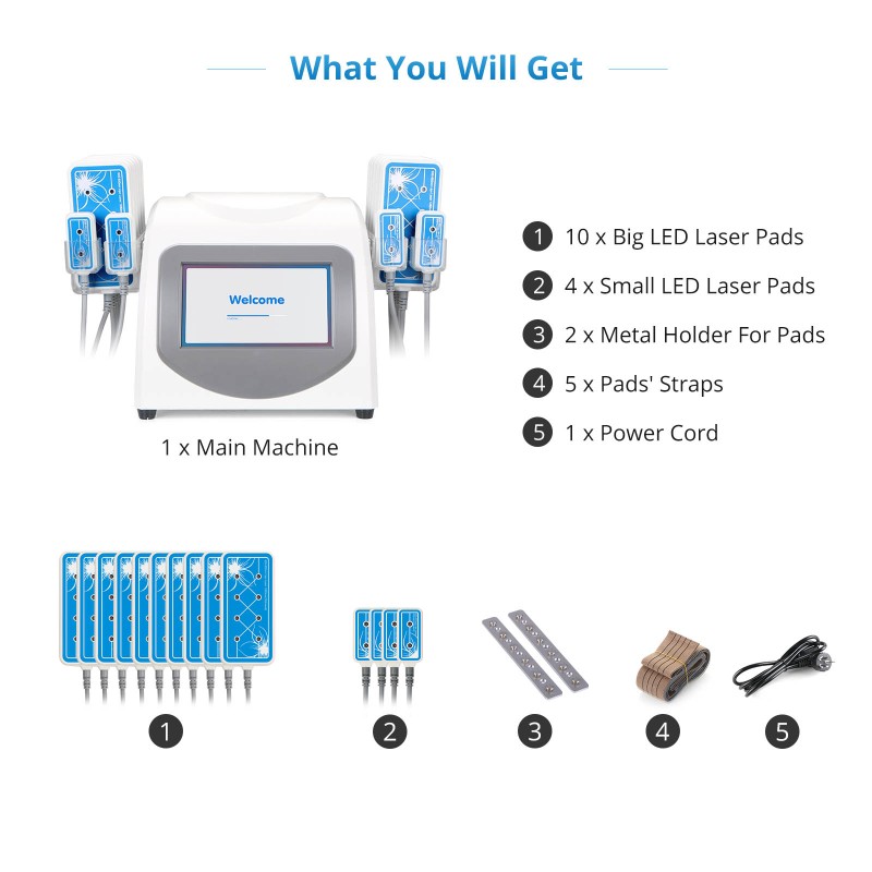 Joosbeauty 160MW Laser Lipo 14 Pads Body Slimming Machine