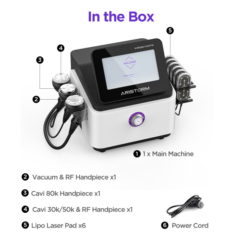 Portable S Shape Promax Cavitation Body Contouring Machine