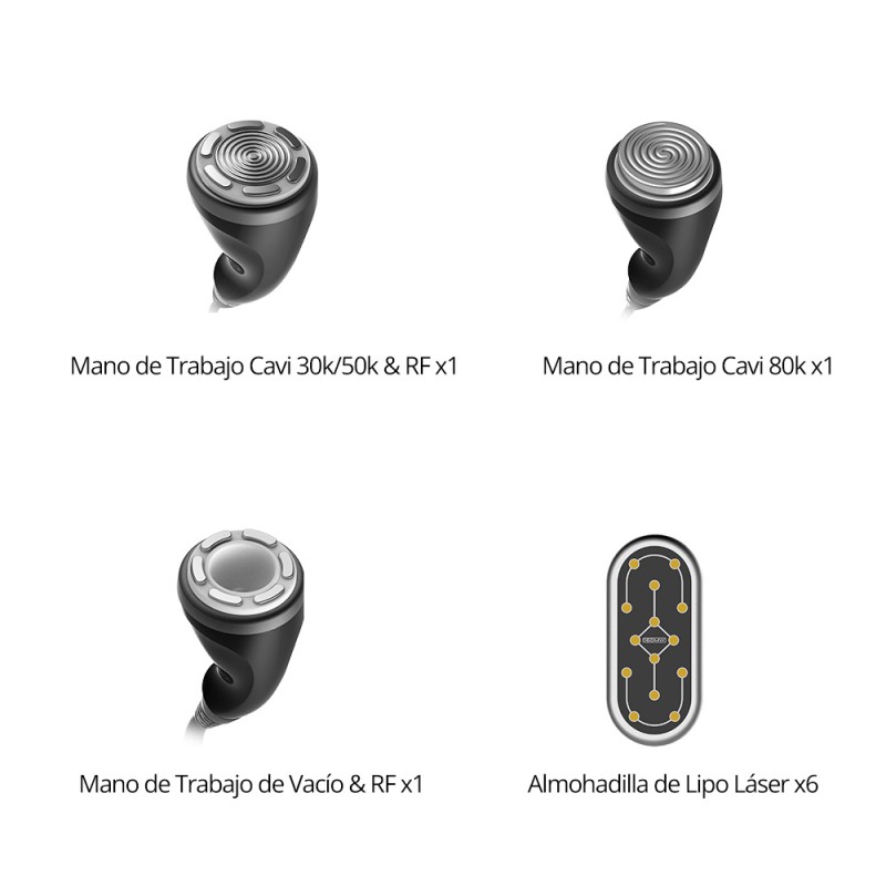 Máquina portátil de cavitación con forma de S Promax para el contorno corporal.