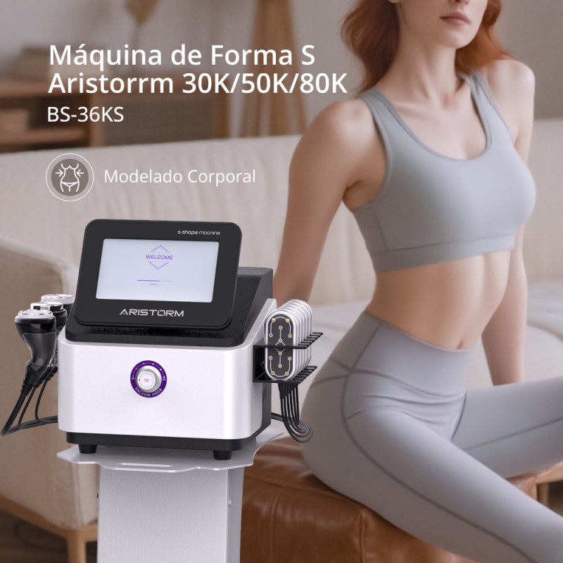 Máquina portátil de cavitación con forma de S Promax para el contorno corporal.
