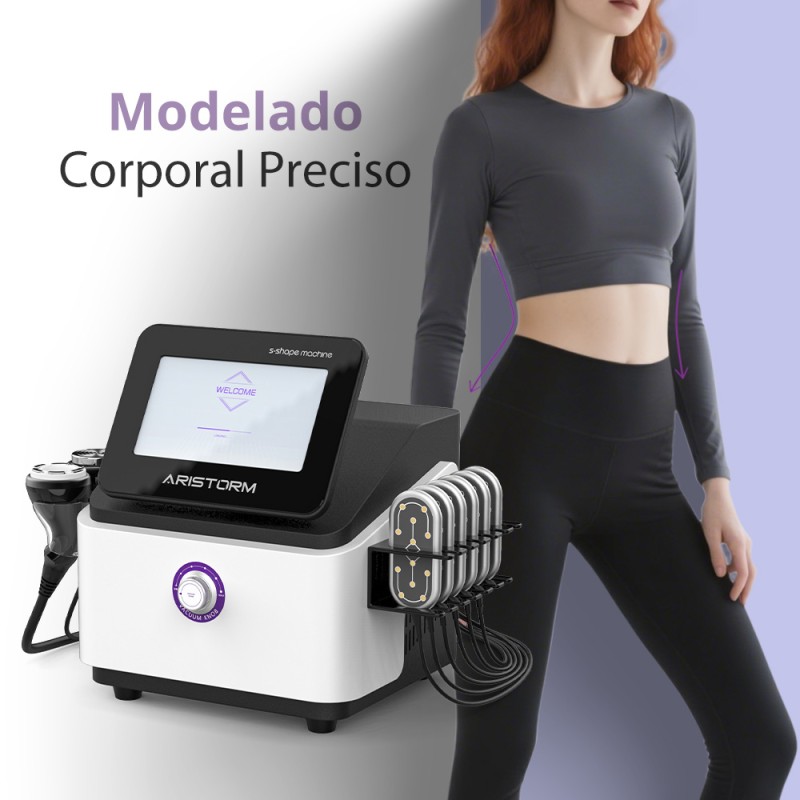 Máquina portátil de cavitación con forma de S Promax para el contorno corporal.
