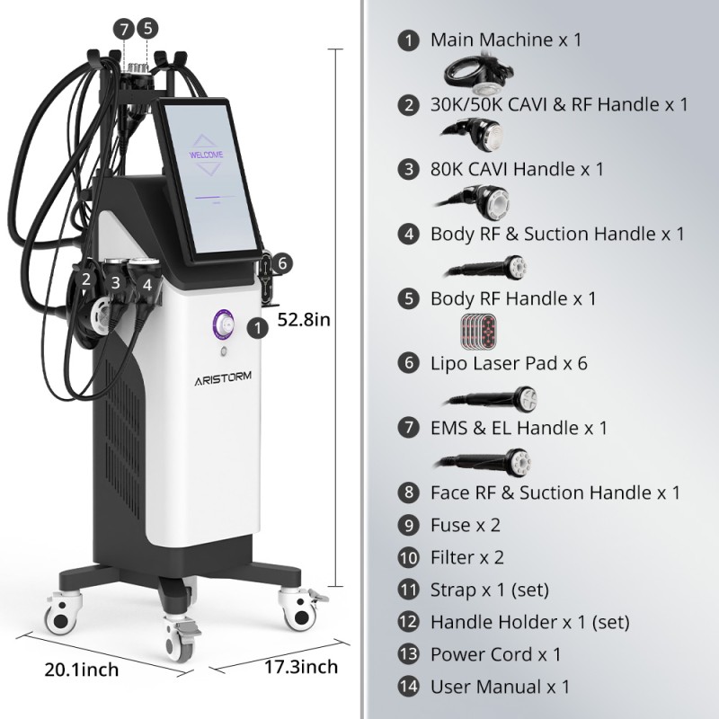 7 In 1 S Shape Promax Cavitation Body Sculpting Face Lifting Machine