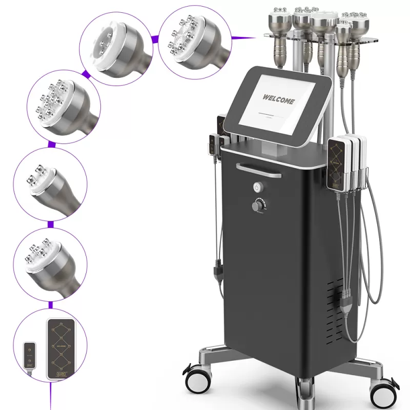 Stand 6-in-1 Cavitation Machine with RF & Vacuum for Body Sculpting