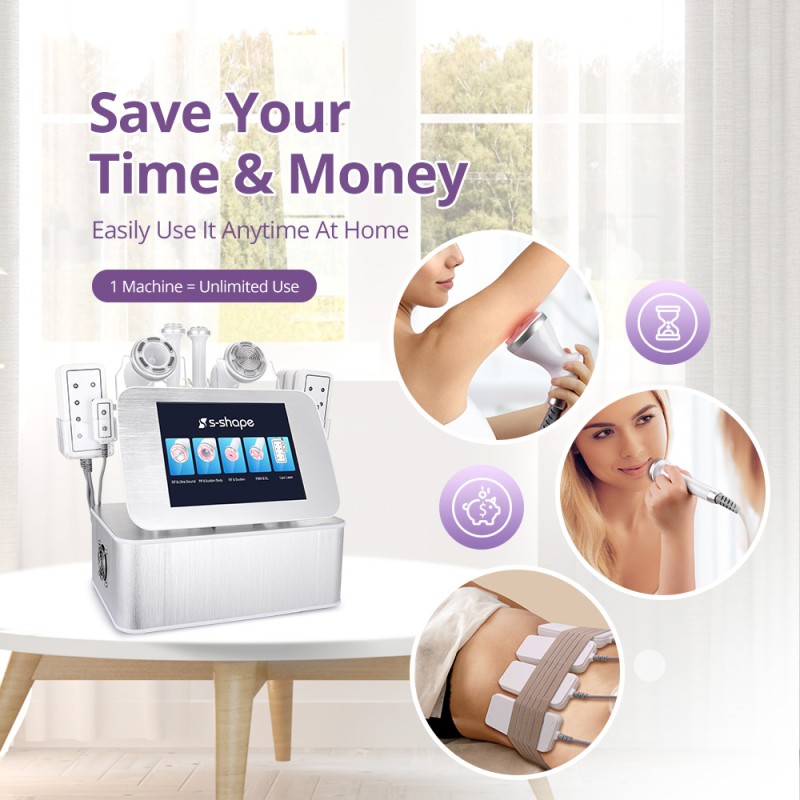 S Shape 30K Cavitation Body Contouring Skin Tightening Machine Spa Use