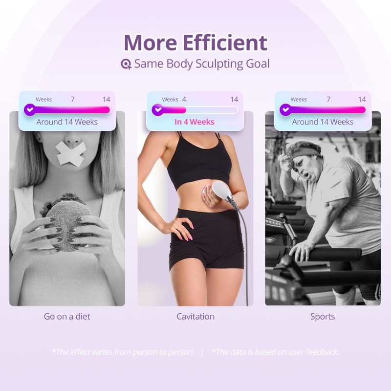 S Shape 30K Cavitation Body Contouring Skin Tightening Machine Spa Use