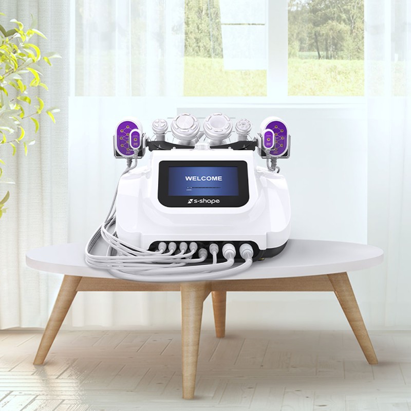 Máquina S-Shape de Cavitación 30K con Ultrasonido, Vacío RF y Láser Lipo para Moldeo Corporal