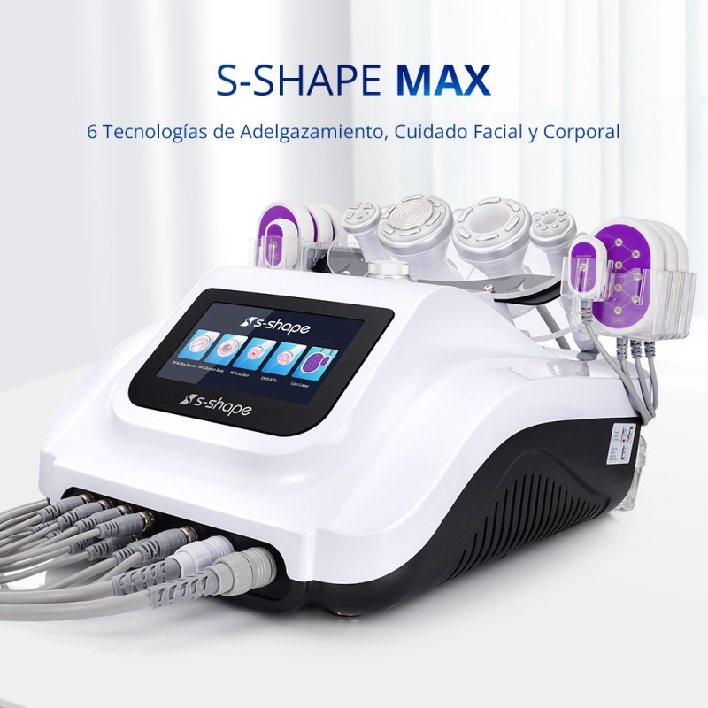 Máquina S-Shape de Cavitación 30K con Ultrasonido, Vacío RF y Láser Lipo para Moldeo Corporal