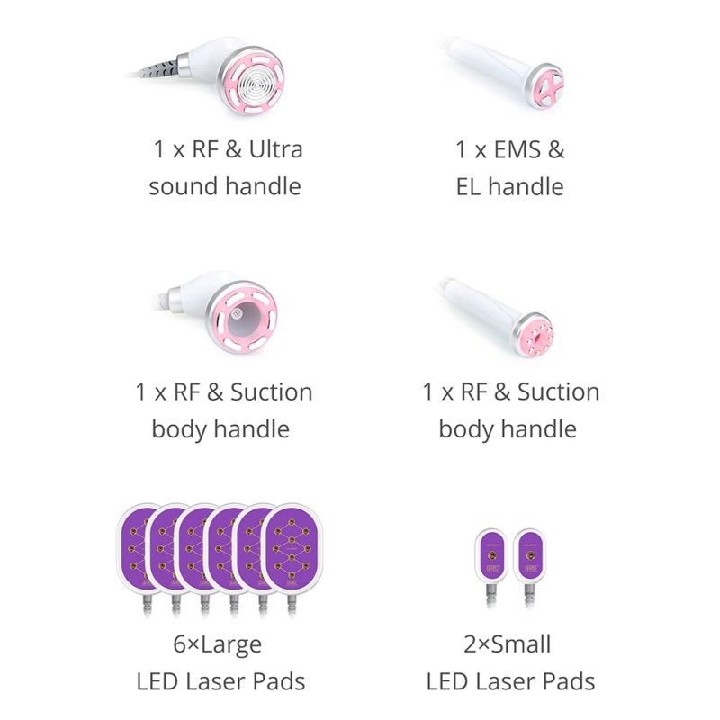 S-Shape 30K Cavitation Ultrasonic Vacuum RF Laser Lipo Body Contouring Machine