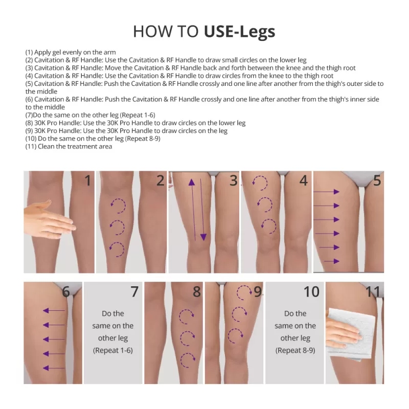 S Shape 30K Ultrasound Cavitation RF Body Shaping & Facial Lifting Machine