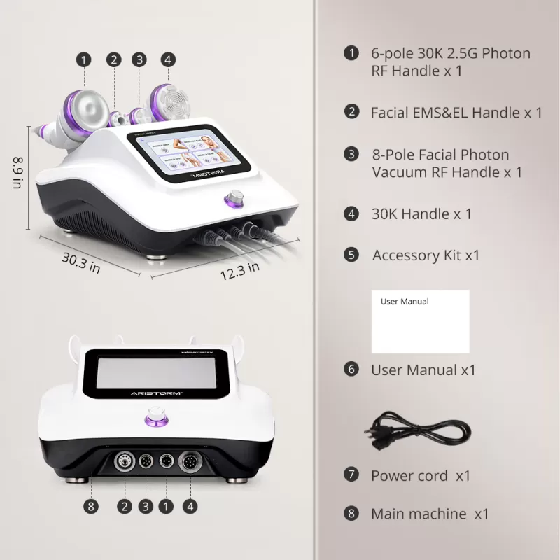 S Shape 30K Ultrasound Cavitation RF Body Shaping & Facial Lifting Machine