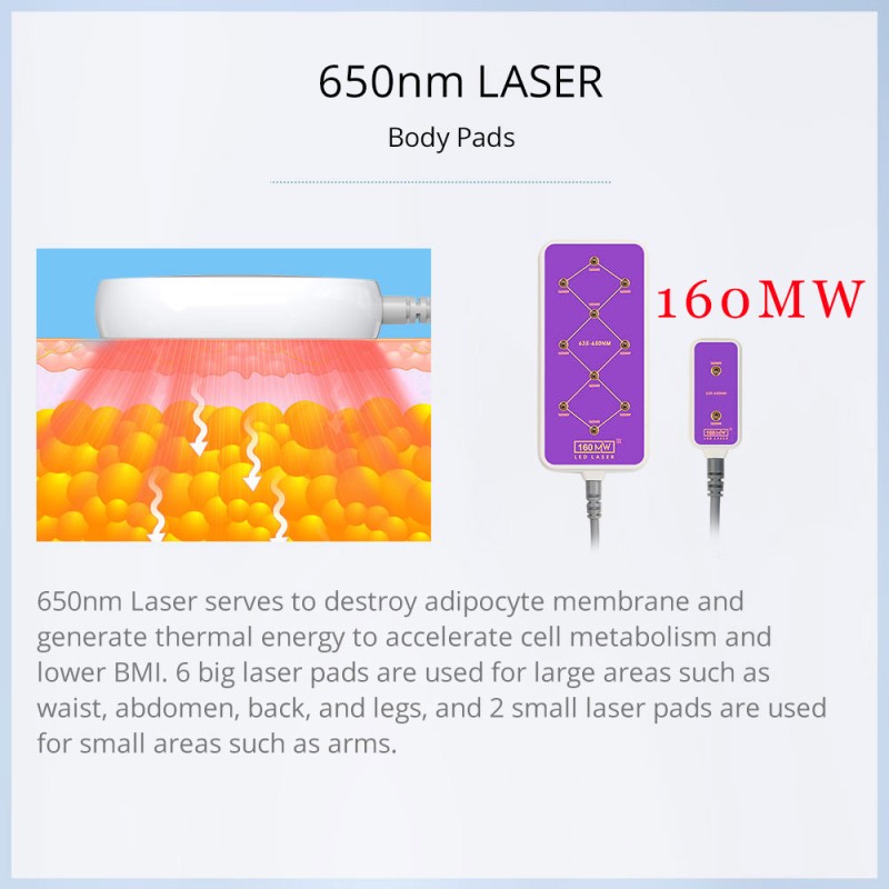 S Shape Cavitation 160MW Laser Lipo Body Contouring Machine