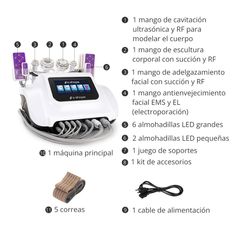 Máquina de liposucción láser de cavitación en forma de S de 160 MW para contorno corporal