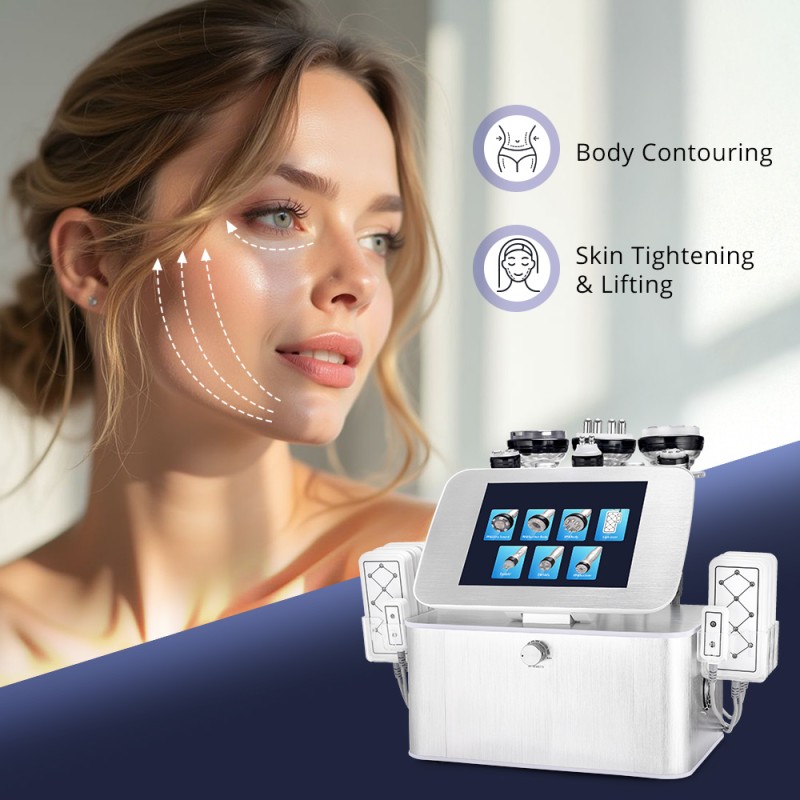 Metal 7 in 1 30K Cavitation S Shape Body Contouring Machine