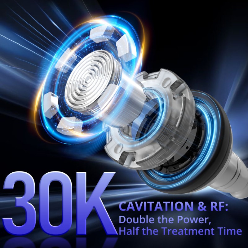 Metal 7 in 1 30K Cavitation S Shape Body Contouring Machine