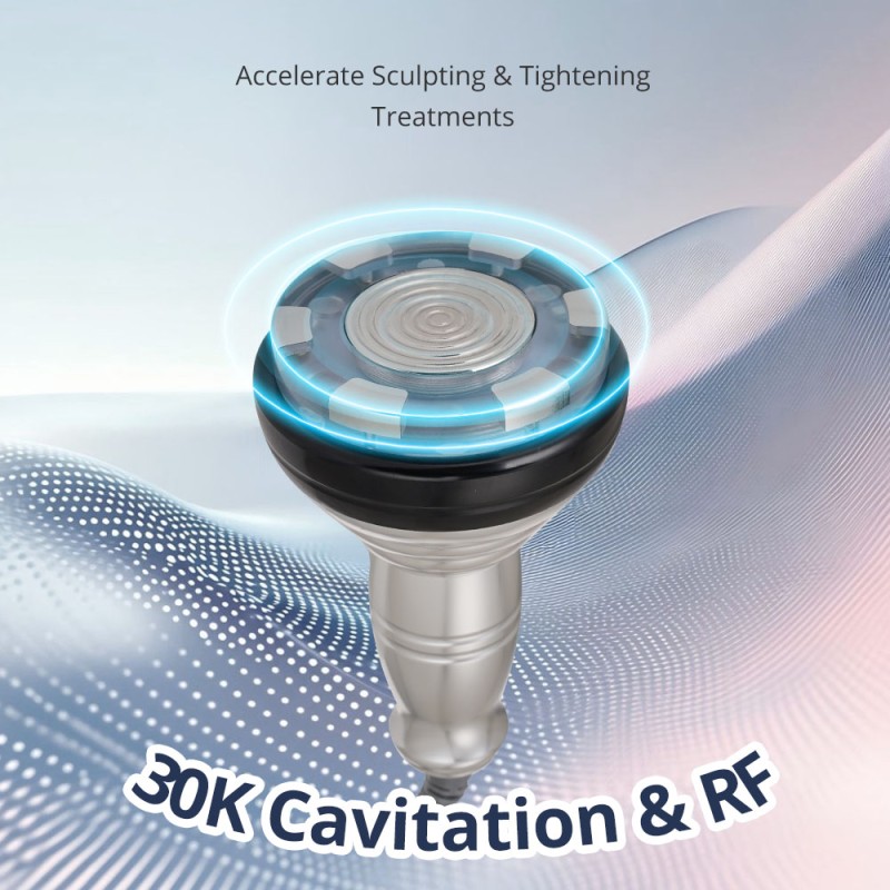 Standing Metal 7 in 1 S Shape 30K Cavitation Body Contouring Machine