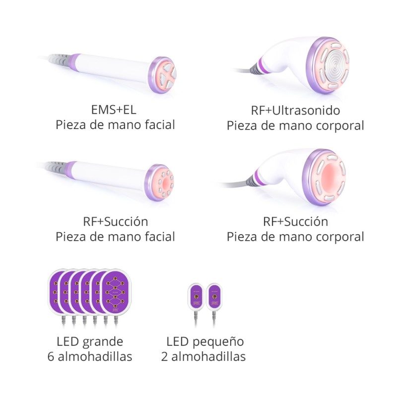 Máquina de cavitación y liposucción corporal en forma de S de 30 kHz y 2,5 pulgadas para reafirmar la piel
