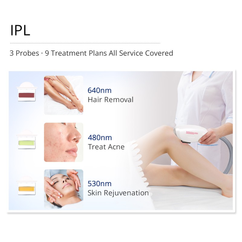 3 in 1 Multifunction Q-switched IPL+RF+Nd Yag Hair Tattoo Removal Machine