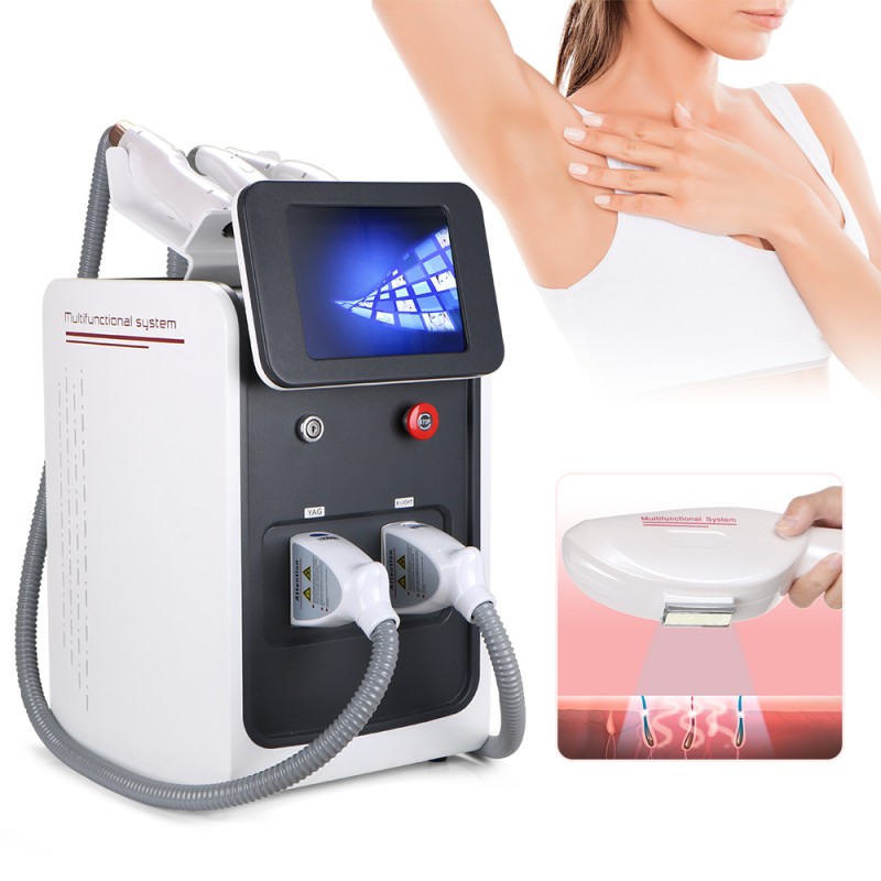 3 in 1 Multifunction Q-switched IPL+RF+Nd Yag Hair Tattoo Removal Machine