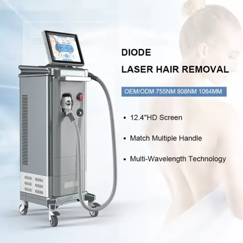 Professional 755 808 1064 Permanent Diode Laser Hair Removal Machine