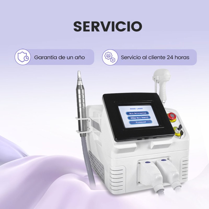 Máquina Láser 2 en 1 de Picosend 755 nm y Diodo 808 nm para Eliminación de Tatuajes y Depilación Permanente